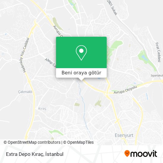 Extra Depo Kıraç harita