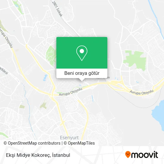 Ekşi Midye Kokoreç harita