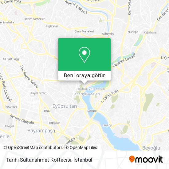 Tarihi Sultanahmet Koftecisi harita