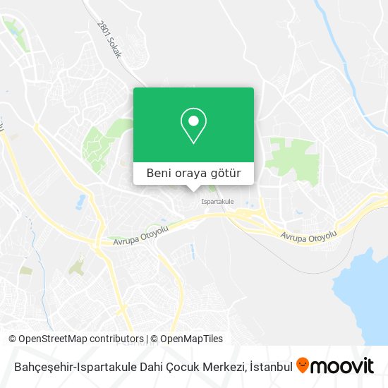 Bahçeşehir-Ispartakule Dahi Çocuk Merkezi harita