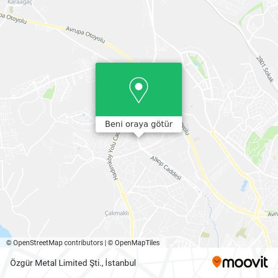 Özgür Metal Limited Şti. harita