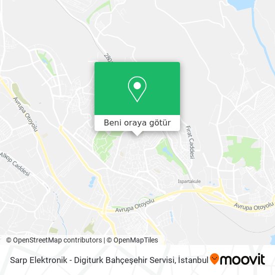 Sarp Elektronik - Digiturk Bahçeşehir Servisi harita