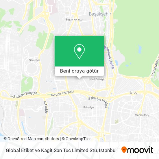 Global Etiket ve Kagit San Tuc Limited Stu harita