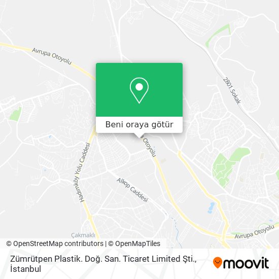 Zümrütpen Plastik. Doğ. San. Ticaret Limited Şti. harita