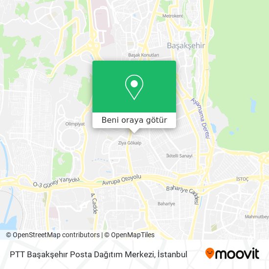 PTT Başakşehır Posta Dağıtım Merkezi harita