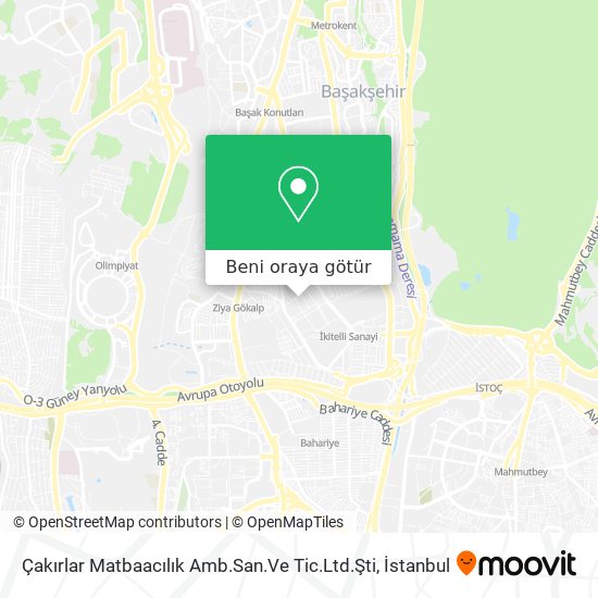 Çakırlar Matbaacılık Amb.San.Ve Tic.Ltd.Şti harita