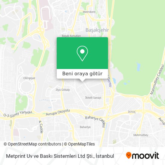 Metprint Uv ve Baskı Sistemleri Ltd Şti. harita