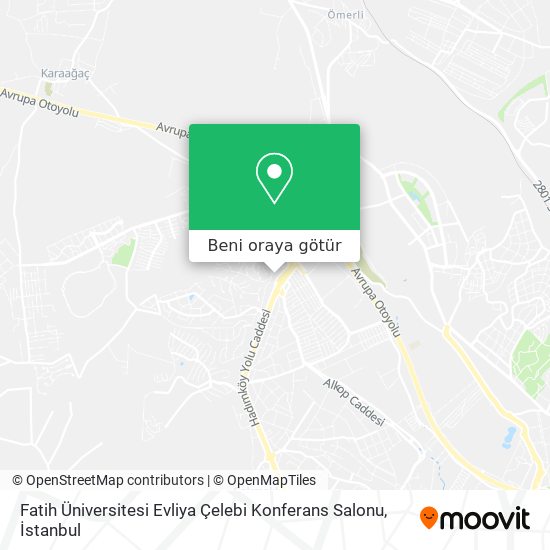 Fatih Üniversitesi Evliya Çelebi Konferans Salonu harita