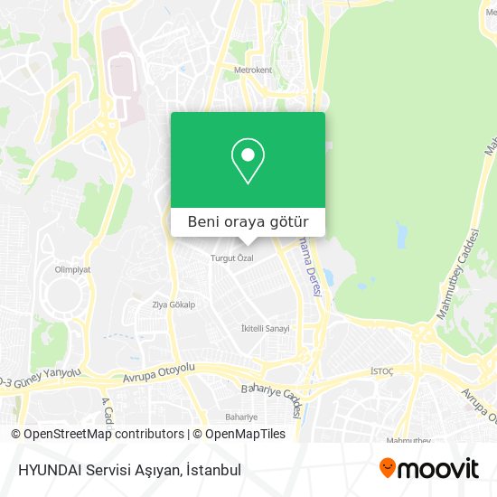 HYUNDAI Servisi Aşıyan harita