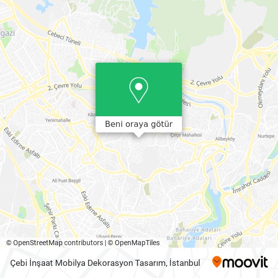 Çebi İnşaat Mobilya Dekorasyon Tasarım harita