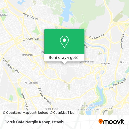 Doruk Cafe Nargile Kebap harita