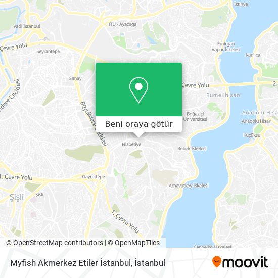 Myfish Akmerkez Etiler İstanbul harita