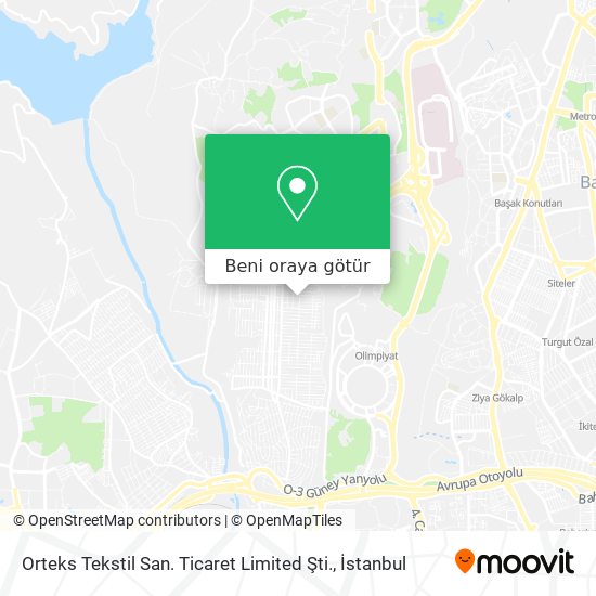 Orteks Tekstil San. Ticaret Limited Şti. harita