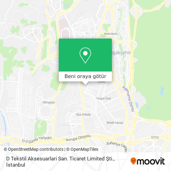D Tekstil Aksesuarlari San. Ticaret Limited Şti. harita