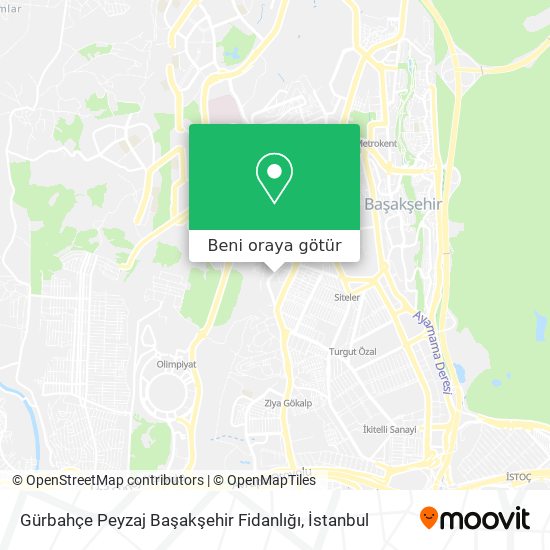 Gürbahçe Peyzaj Başakşehir Fidanlığı harita