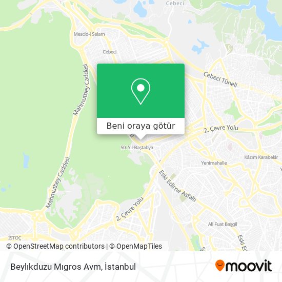 Beylıkduzu Mıgros Avm harita