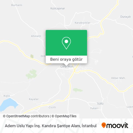 Adem Uslu Yapı İnş. Kandıra Şantiye Alanı harita