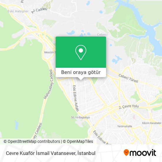 Cevre Kuaför İsmail Vatansever harita