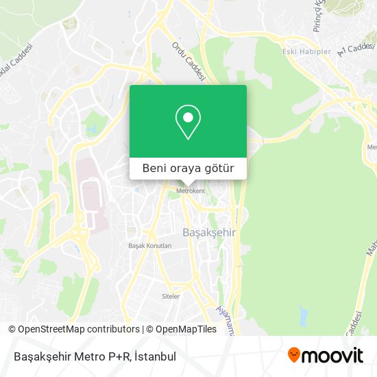 Başakşehir Metro P+R harita