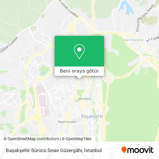 Başakşehir Sürücü Sınav Güzergâhı harita