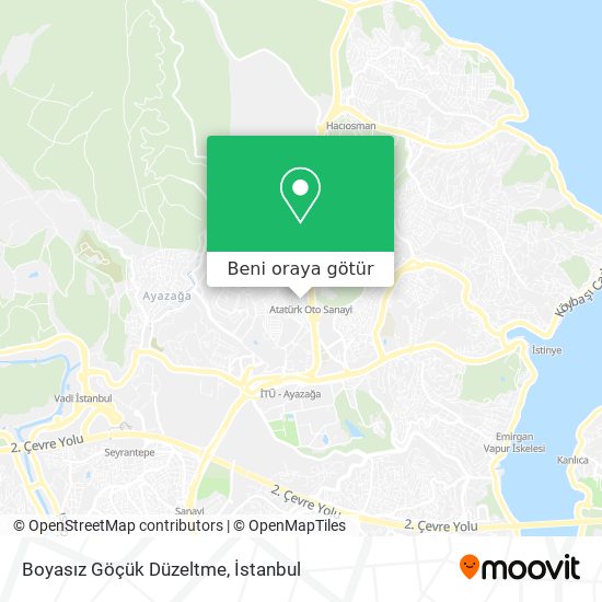 Boyasız Göçük Düzeltme harita