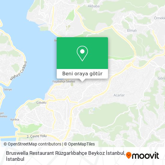 Bruswella Restaurant Rüzgarlıbahçe Beykoz İstanbul harita