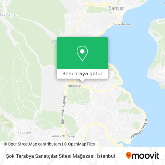 Şok Tarabya Sanatçılar Sitesi Mağazası harita