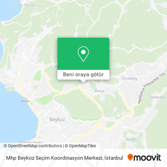 Mhp Beykoz Seçim Koordinasyon Merkezi harita