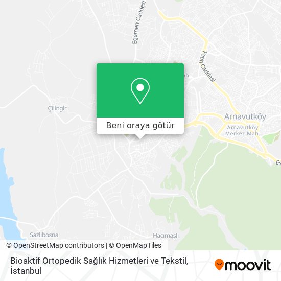 Bioaktif Ortopedik Sağlık Hizmetleri ve Tekstil harita