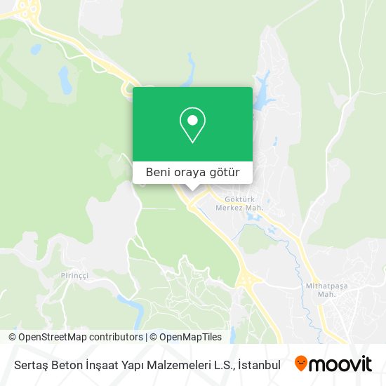 Sertaş Beton İnşaat Yapı Malzemeleri L.S. harita