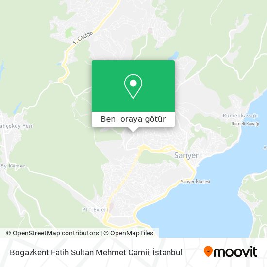 Boğazkent Fatih Sultan Mehmet Camii harita