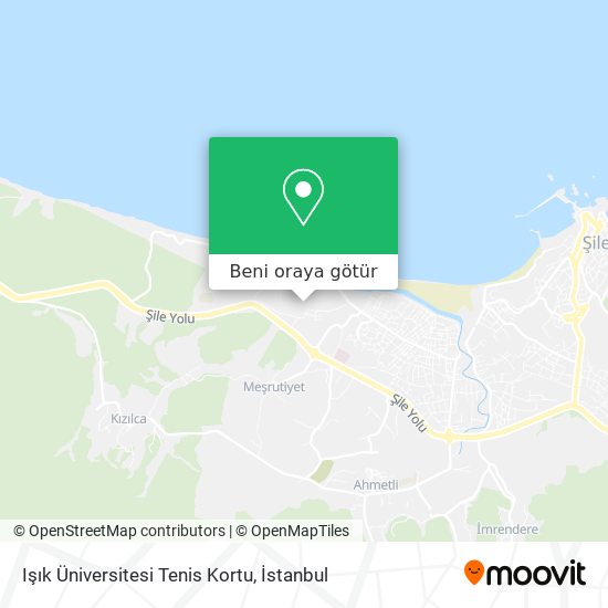 Işık Üniversitesi Tenis Kortu harita