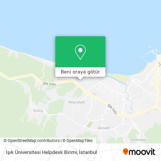 Işık Üniversitesi Helpdesk Birimi harita