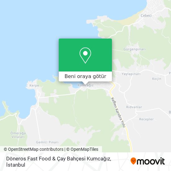 Döneros Fast Food & Çay Bahçesi Kumcağız harita