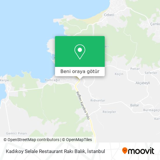 Kadıkoy Selale Restaurant Rakı Balık harita