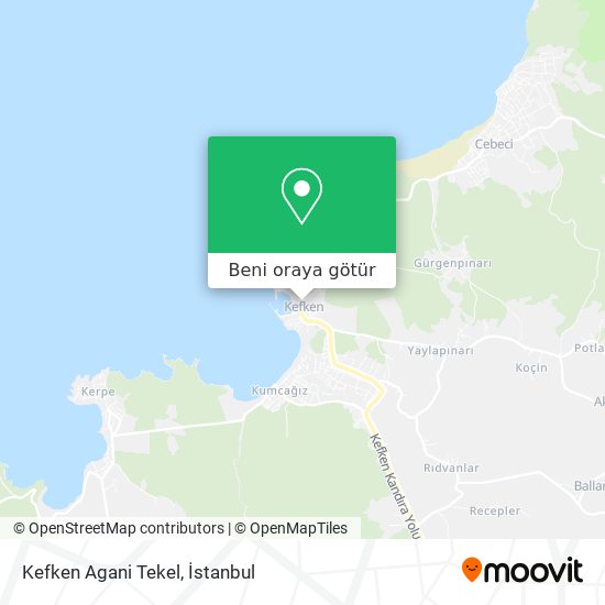 Kefken Agani Tekel harita