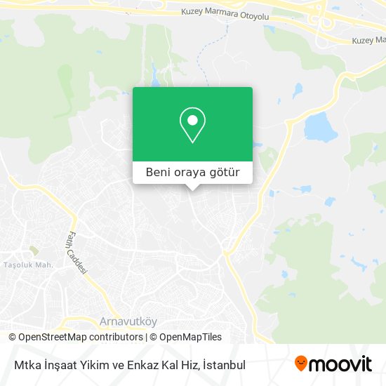 Mtka İnşaat Yikim ve Enkaz Kal Hiz harita