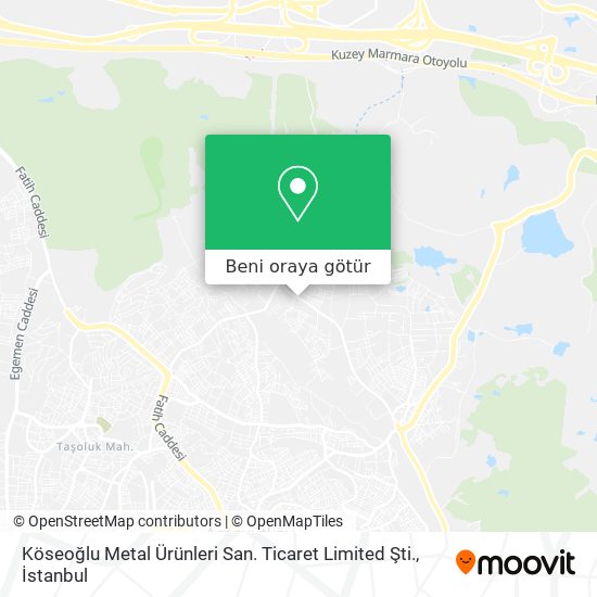 Köseoğlu Metal Ürünleri San. Ticaret Limited Şti. harita