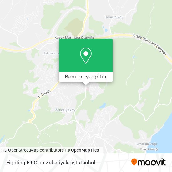 Fighting Fit Club Zekeriyaköy harita