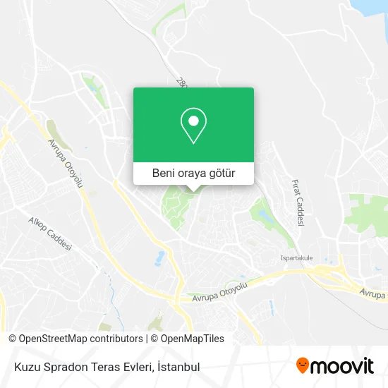 Kuzu Spradon Teras Evleri harita