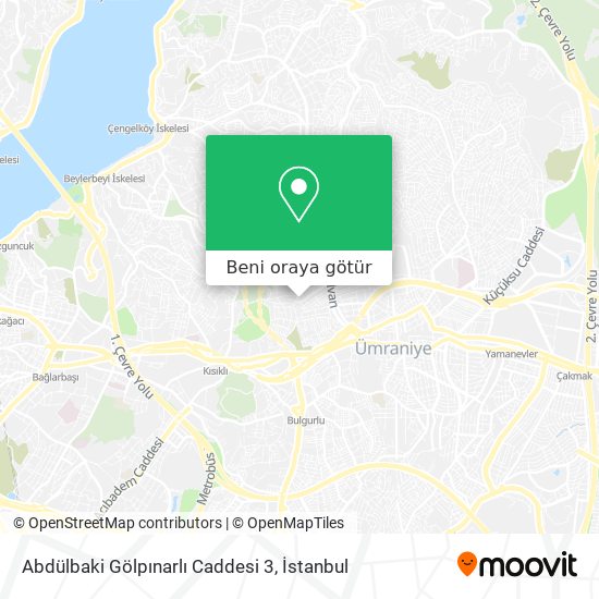 Abdülbaki Gölpınarlı Caddesi 3 harita