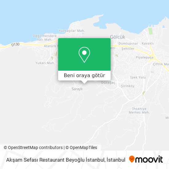 Akşam Sefası Restaurant Beyoğlu İstanbul harita