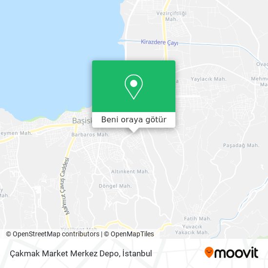 Çakmak Market Merkez Depo harita