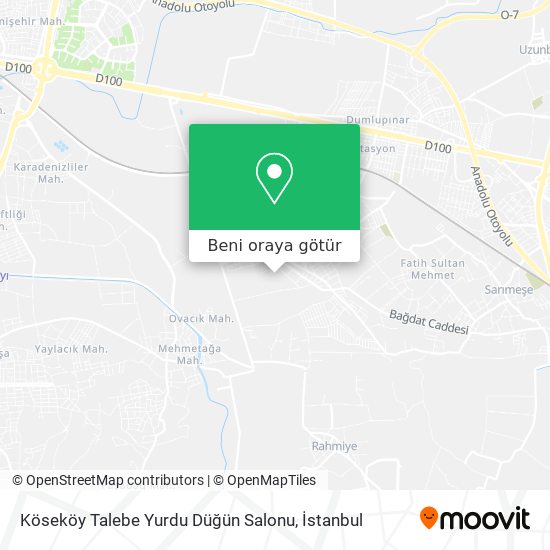 Köseköy Talebe Yurdu Düğün Salonu harita