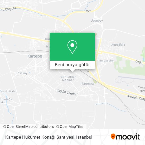 Kartepe Hükümet Konağı Şantiyesi harita