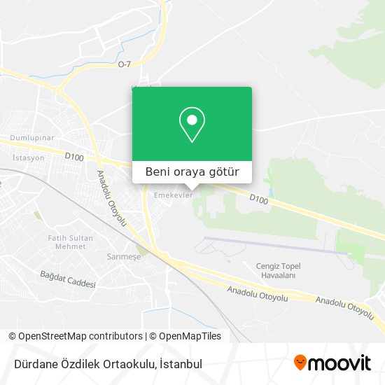 Dürdane Özdilek Ortaokulu harita