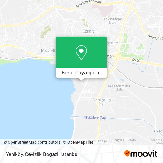 Yeniköy, Cevizlik Boğazi harita