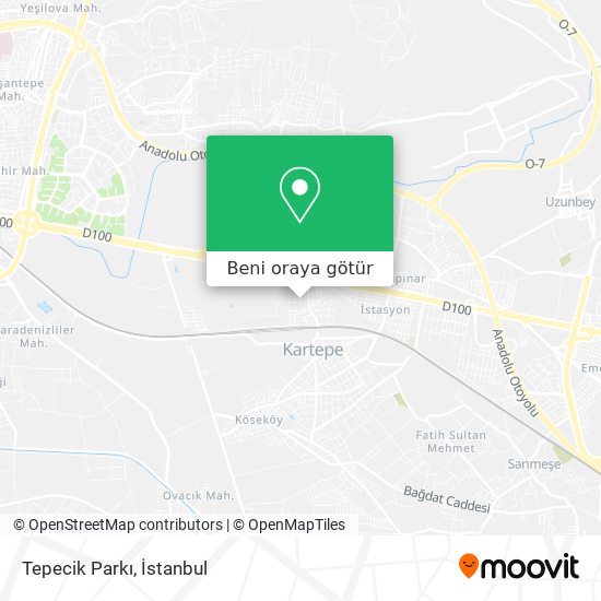 Tepecik Parkı harita