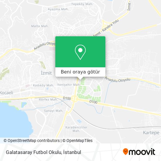 Galatasaray Futbol Okulu harita