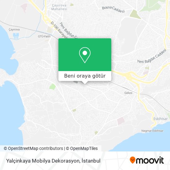 Yalçinkaya Mobilya Dekorasyon harita